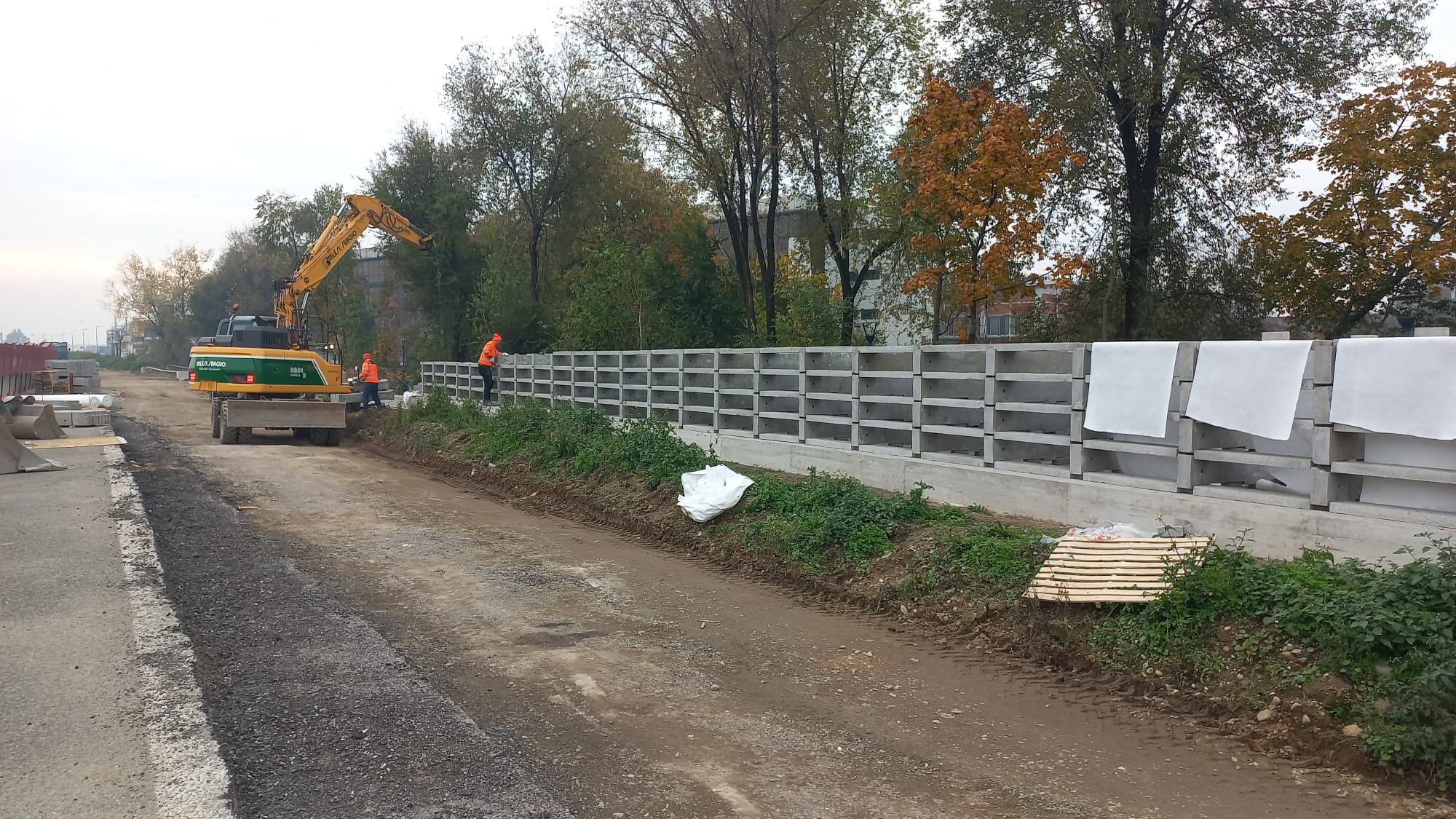 Barriera antirumore in cls prefabbricato - dettaglio